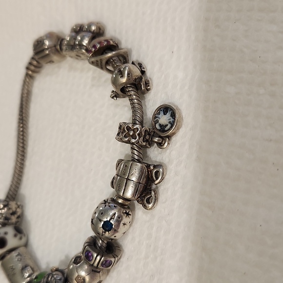 Pandora Sterling Charm Bracelet (13 charms) - Picture 7 of 12